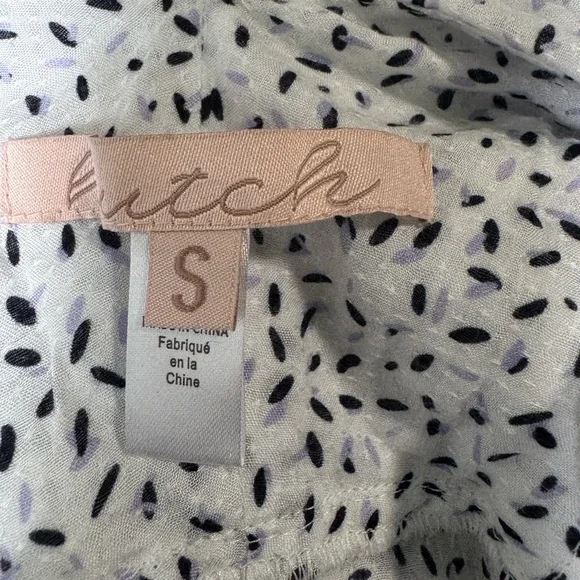 Anthropologie Hutch White Blue Open Back Smoke Ruffled Blouse - Picture 9 of 11